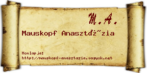 Mauskopf Anasztázia névjegykártya